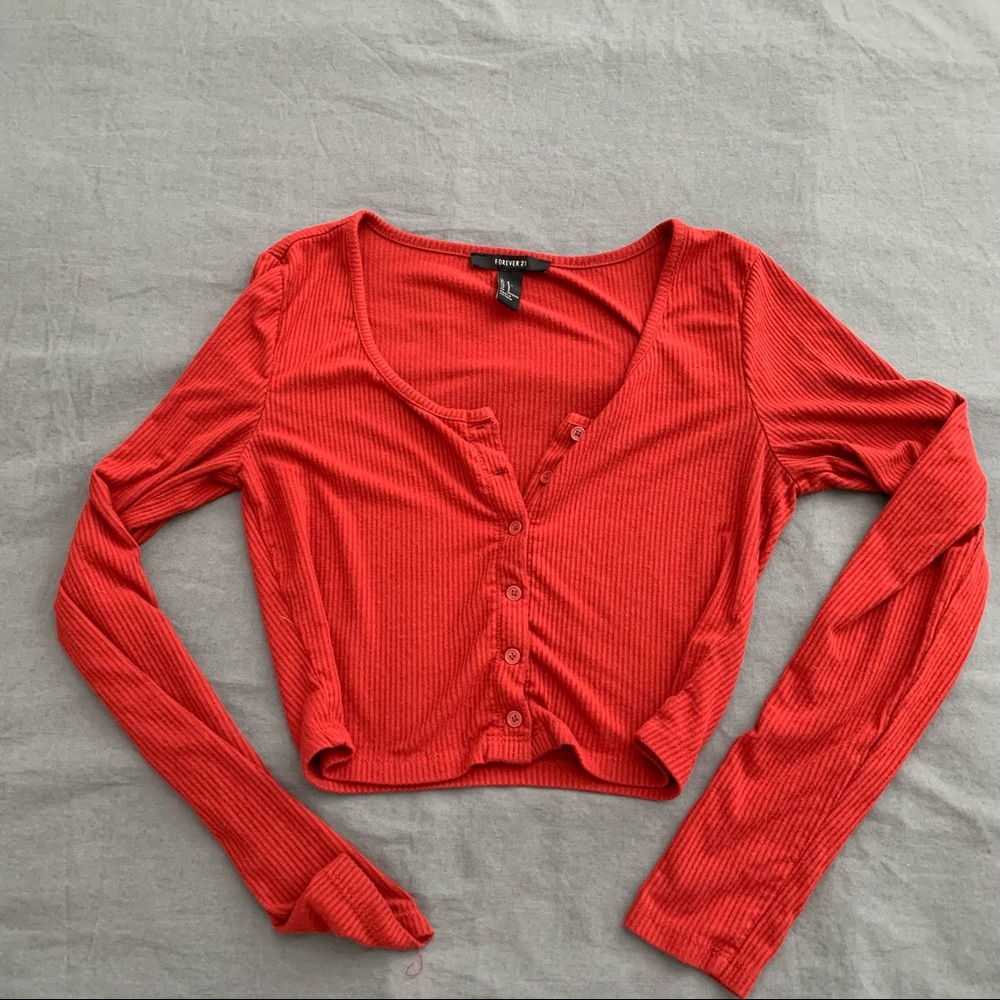 Button up crop top